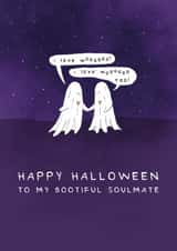 Cute Halloween Card - Bootiful Soulmate - Ghosts created by Larry the Match