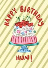 Classic Birthday Card - Hun Cake created by Hello Melody