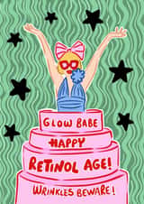Funny Birthday Card – Retinol Age created by Hello Melody