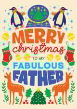 Classic Christmas Card - Fabulous Father - Reindeers created by OBJECTABLES
