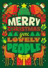 Classic Christmas Card - You Lovely People - Reindeers created by OBJECTABLES