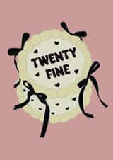 Classic Birthday Card - 29th - Twenty Fine - Cake created by Stuck Shop Gifts