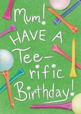 Punny Golf Birthday Card - For Mum - Golf Balls and Golf Tees created by Big Heart Designs