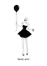 Classic Birthday Card - Party Girl created by Proud London