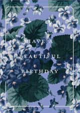 Prettyl Birthday Card – Botanical Blue Florals created by Ohh Deer