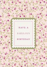 Pretty Birthday Card – Pink Ditsy Florals created by Ohh Deer