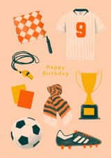 Classic Birthday Card - Football Essentials created by Ohh Deer