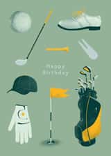 Classic Birthday Card - Golf Essentials created by Ohh Deer