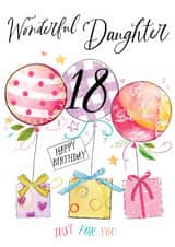 Traditional Birthday Card - 18th - For Daughter created by Katie Phythian Design