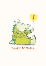 Cute Birthday Card - 1st - Little Monster created by Paper Bird