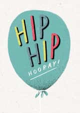 Classic Birthday Card - Hip Hip Hooray Balloon created by Ohh Deer