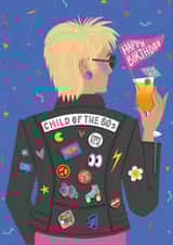 Retro Birthday Card - Child Of The 80s - For Her created by Jo Podmore