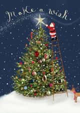 Classic Christmas Card - Make A Wish - Christmas Tree created by Love Lucy Illustration