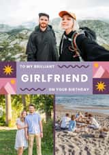 Personalised Birthday Photo Card created by Joanne Hawker - Classic Birthday Photo Card - Brilliant Girlfriend