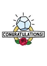 Cute engagement card for friends, couples, and family members. Congratulations! created by Violet Owen Designs