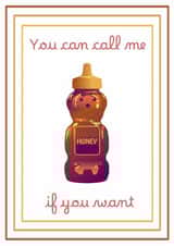 You can call me honey Taylor Swift inspired cute honey bear card created by Lucy Hughes