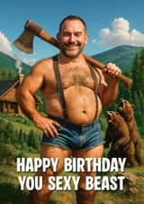 Funny Birthday Card - Sexy Beast created by Picardso