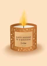 Classic Birthday Card - For Sister - Autumn Candle created by Fliss Muir