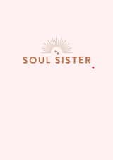 Minimalist Celestial Birthday Card For Female Friend - Stars - Soul Sister created by Peony & Pangolin