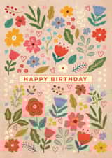 Pretty Birthday Card - Flowers - For Her - Florals created by Eli the Goat