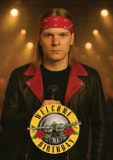 Fun Birthday Card - Guns N' Roses - Axl Rose created by ShortRound888
