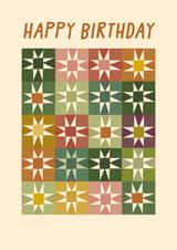 Classic Birthday Card - Quilt Style - Patchwork created by URGHH Card Co.