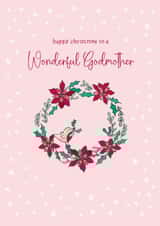 Traditional Christmas Card - For Godmother - Wreath created by Molly Mae