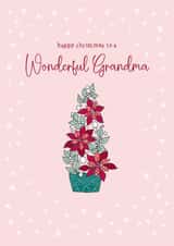 Traditional Christmas Card - For Grandma - Flowers created by Molly Mae