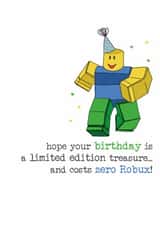 Cute Birthday Card - Roblox - Robux created by Dandelion Stationery