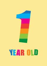 1 Year Old Birthday Age Card created by mrs L cards