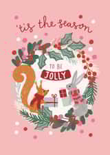 Cute Christmas Card - Bunny And Hedgehog created by Mifkins