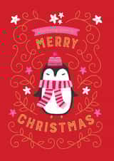 Cute Christmas Card - Festive Penguin created by Mifkins