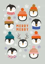 Cute Christmas Card - Cosy Penguins created by Mifkins