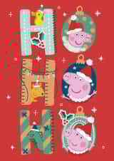Cute Kids Christmas Card – Peppa Pig Ho Ho Ho – Fun Festive Design created by Danilo