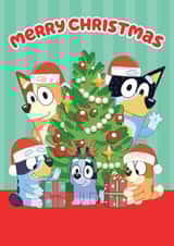 Cute Christmas Card – Bluey Merry Christmas – Family Tree Design created by Danilo
