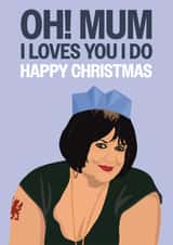 Funny Gavin and Stacey Christmas card featuring Nessa Jenkins. Oh! created by Hello Sausage