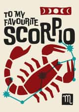 Classic Birthday Card - Favourite Scorpio created by Colin Stevens