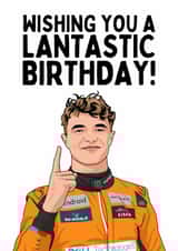 Funny Birthday Card - Lando Norris - F1 created by Sundiva Designs