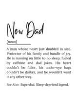 New Dad Definition – Funny and Heartwarming Quote created by Udad Designs