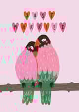 Cute Wedding Card - Love Birds created by Happy Wolf