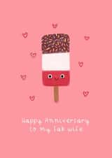 Cute Anniversary Card - For Wife - Fab Lolly created by Becky Down