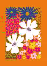 Arty Just Because/Thank You Card - Flowers created by Happy Street