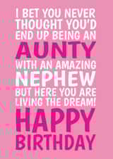 Funny Birthday Card - For Aunty - From Amazing Nephew created by @Cupsie's Creations