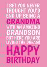 Funny Birthday Card - For Grandma - From Grandson created by @Cupsie's Creations