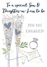 Traditional Engagement Card - For Son & Daughter-In-Law - You Got Engaged! created by Katie Phythian Design