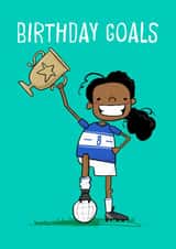 Cute Birthday Card - 8th - Football created by Running with Scissors