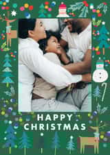 Personalised Christmas Photo Card created by Katt Jones - Cute Christmas Card - Snowmen