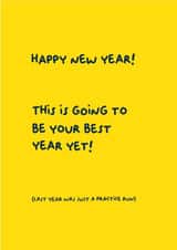 Funny New Year Card - Practice Run created by PaperJam Print Co.
