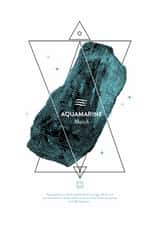 Calm & Radiant: Celebrate Your March with Aquamarine - birthstone greetings car created by @theoddprint