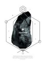 Shine Bright: Celebrate Your April with Diamond - birthstone greetings card created by @theoddprint